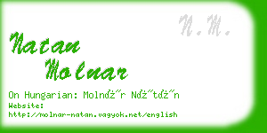 natan molnar business card